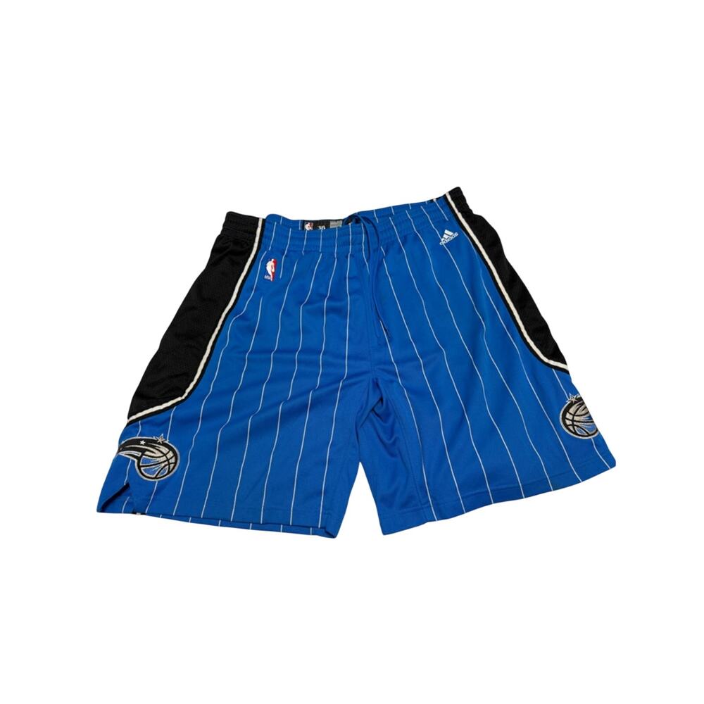 2013-2014 NBA Orlando Magic Basketball Game Issued Shorts Blue adidas Size 38